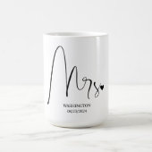 Frau Elegant Scripted Wedding Coffee Tasse (Mittel)