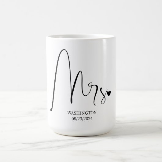 Frau Elegant Scripted Wedding Coffee Tasse (Mittel)