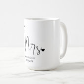 Frau Elegant Scripted Wedding Coffee Tasse (VorderseiteRechts)