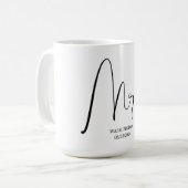 Frau Elegant Scripted Wedding Coffee Tasse (Vorderseite Links)