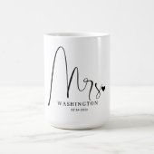 Frau Elegant Scripted Wedding Coffee Tasse (Mittel)