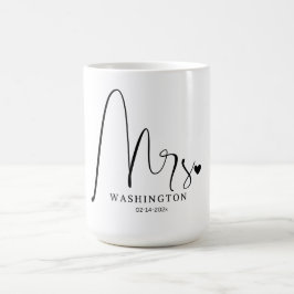 Frau Elegant Scripted Wedding Coffee Tasse