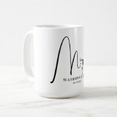 Frau Elegant Scripted Wedding Coffee Tasse (Vorderseite Links)