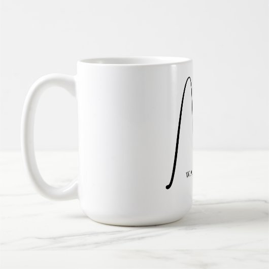 Frau Elegant Scripted Wedding Coffee Tasse (Links)