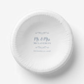 Frau Elegant Weddings Empfang Party Dusty Blue Pappteller (Vorderseite)