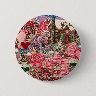 Frau Elisabeth's Peppermint World Button