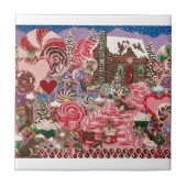 Frau Elisabeth's Peppermint World Fliese (Vorderseite)