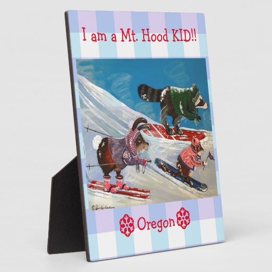 Frau Elizabeth Ski Team Plaque Fotoplatte (Seite)