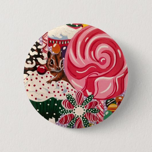 "Frau Elizabeth's Peppermint World" Button (Vorderseite)