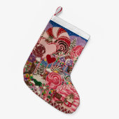 "Frau Elizabeths Peppermint World" Kleiner Weihnachtsstrumpf (Vorderansicht (hängend))