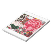 "Frau Elizabeth's Peppermint World" Notizblock (Rotiert)