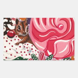 "Frau Elizabeth's Peppermint World" Rechteckiger Aufkleber