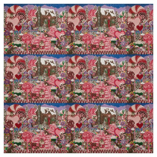 "Frau Elizabeth's Peppermint World" Stoff (Muster)