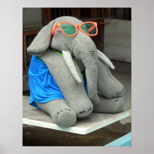 Frau Ella geht zum Pool Poster (Vorne)