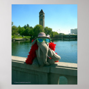 Frau Ella im Park Poster