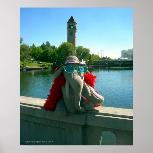 Frau Ella im Park Poster (Vorne)