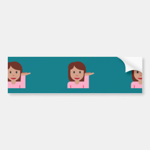 Frau Emoji Autoaufkleber