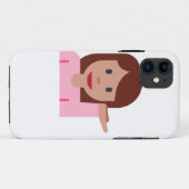 Frau Emoji Case-Mate iPhone Hülle (Rückseite (Horizontal))