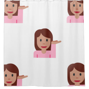 Frau Emoji Duschvorhang