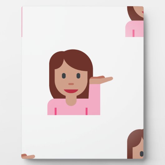 Frau Emoji Fotoplatte (Vorderseite)