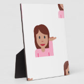 Frau Emoji Fotoplatte (Seite)