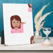 Frau Emoji Fotoplatte (Seite)