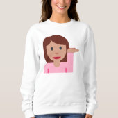 Frau Emoji Frauen Sweatshirt (Vorderseite)