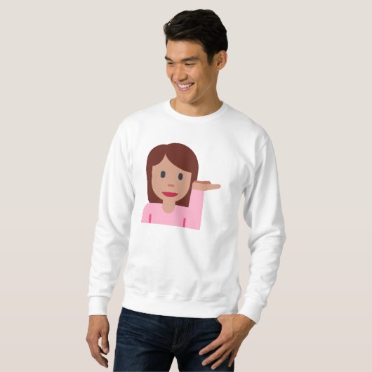 Frau Emoji mens Sweatshirt (Vorne ganz)