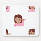 Frau Emoji Mousepad (Vorne)