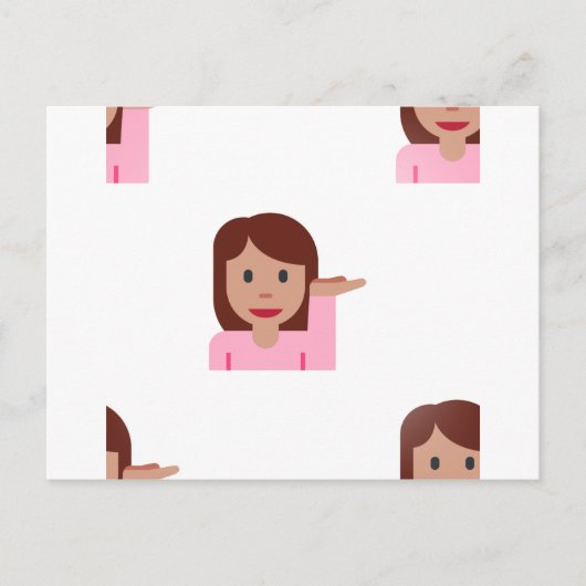 Frau Emoji Postkarte (Vorderseite)