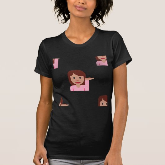 Frau Emoji T-Shirt (Vorderseite)