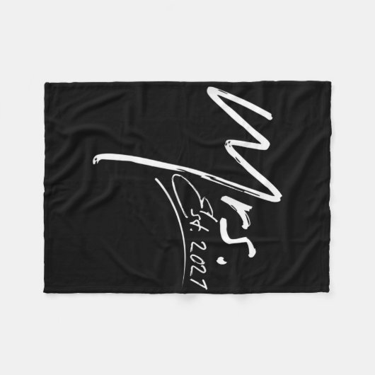 Frau Est. 2021: Geschenkgutachten der Engagement-P Fleecedecke (Vorderseite (Horizontal))