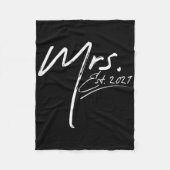 Frau Est. 2021: Geschenkgutachten der Engagement-P Fleecedecke (Vorderseite)