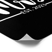 Frau Est. 2023 Bride Ehefrau Just Married Wedding Poster (Ecke)