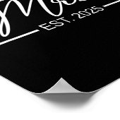 Frau Est. 2025 Ehe Ehefrau Mr. &Amp; Poster (Ecke)