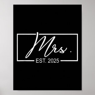 Frau Est. 2025 Ehe Ehefrau Mr. &Amp; Poster