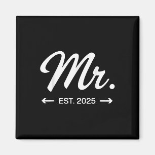 Frau Est. 2025 Eheleute bei Hochzeiten, Mr. & Magnet