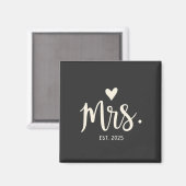 Frau Est. 2025 Ehemännisch Bride Verlobung Wedding Magnet (Vorderseite/Rückseite)