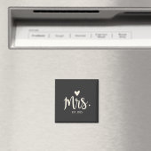 Frau Est. 2025 Ehemännisch Bride Verlobung Wedding Magnet (In Situ (Geschirrspüler))