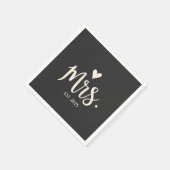 Frau Est. 2025 Ehemännisch Bride Verlobung Wedding Serviette (Ecke)