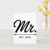 Frau Est. 2025 Just Married Wedding Party Mr. and  Karte (Gelbe Blume)