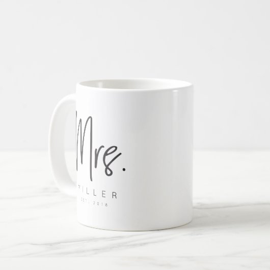 Frau Established Custom Coffee Mug Kaffeetasse (Vorderseite Links)