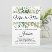 Frau Eucalyptus Bridal Einladung zur Dusche (Stehend Vorderseite)