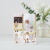 Frau Eulenschule Postkarte (Stehend Vorderseite)
