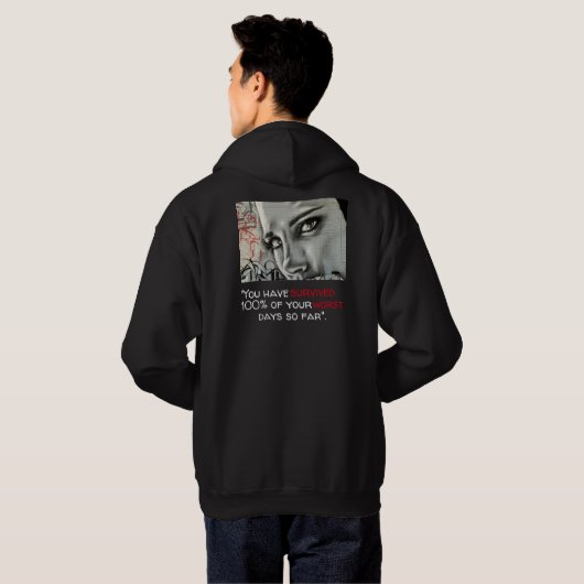 Frau Face Graffiti Hoodie (Schwarz voll)