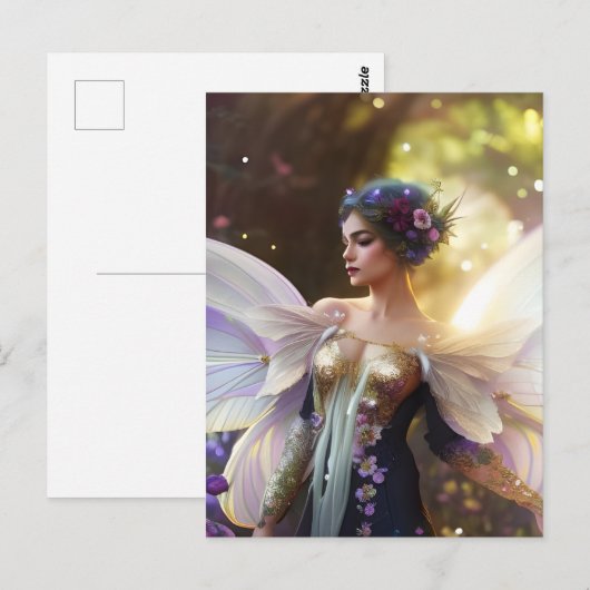 Frau Fairy Fantasy Postkarte (Vorne/Hinten)