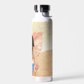 Frau Fashionista Pink Gold Wasserflasche Trinkflasche (Links)