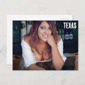 Frau feiert Halloween in Texas Postkarte (Vorne/Hinten)