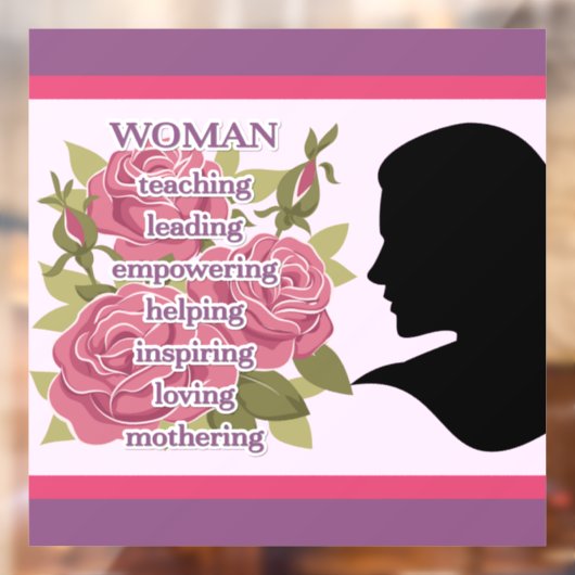 Frau Fensteraufkleber (Blatt 2)