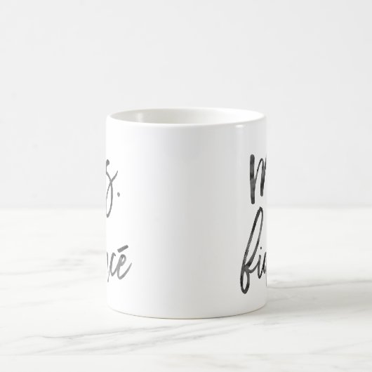 Frau Fiancé Inky Trendy Lettering Kaffeetasse (Mittel)